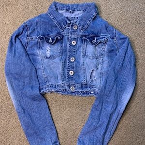 distressed jean jacket